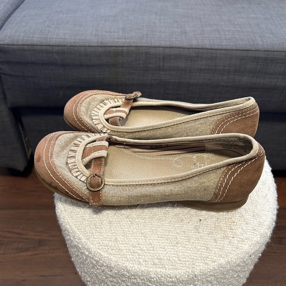 BKE Women's Early 2000s Mary Jane Flats, Boho Neutral Ballet Shoes Size 7 - Picture 4 of 7